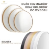 Lustro okrągłe w ramie złote 70cm