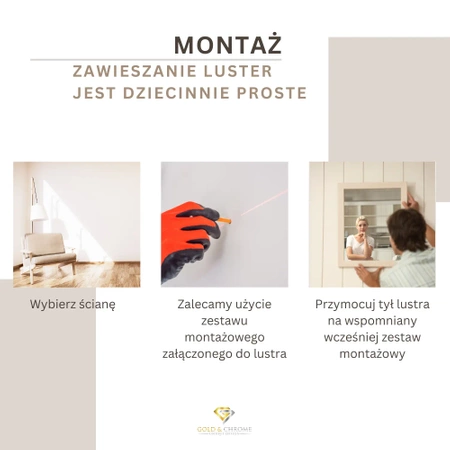 Lustro okrągłe w ramie srebrne 80cm